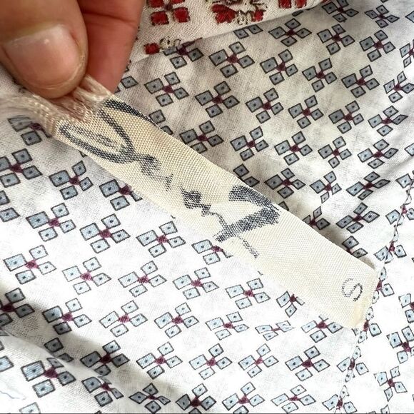 SECEN Women’s Small Cotton Long Sleeve Blouse Western Boho Cowgirl Appeal - Picture 4 of 13